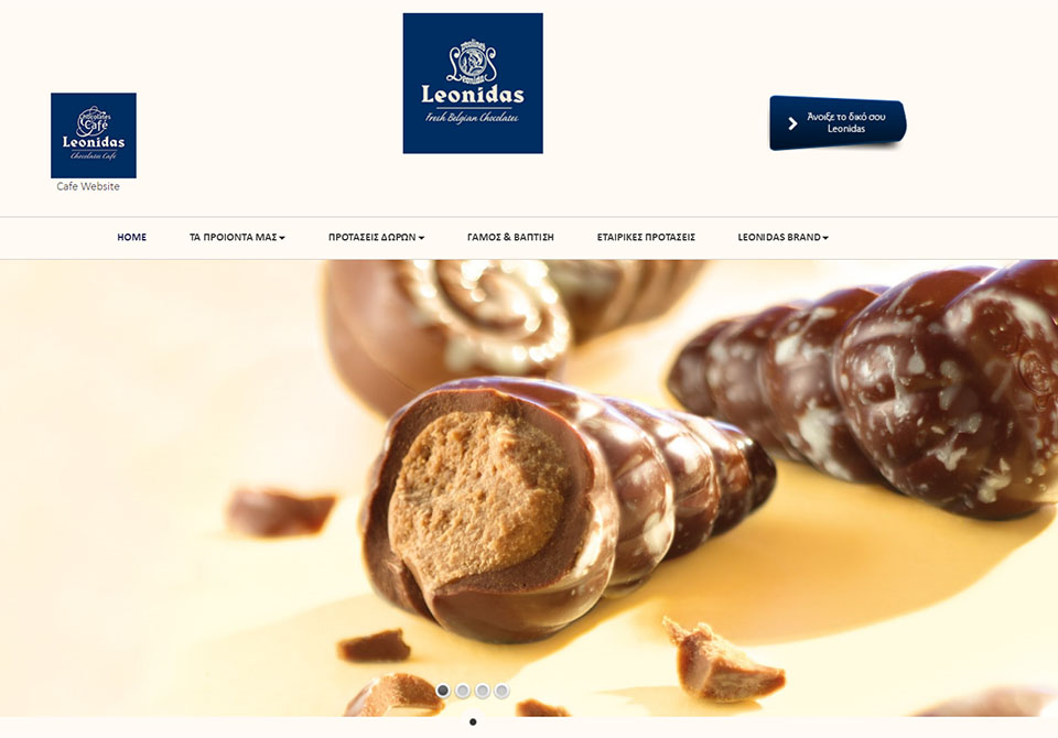 leonidas chocolate, webdesign365